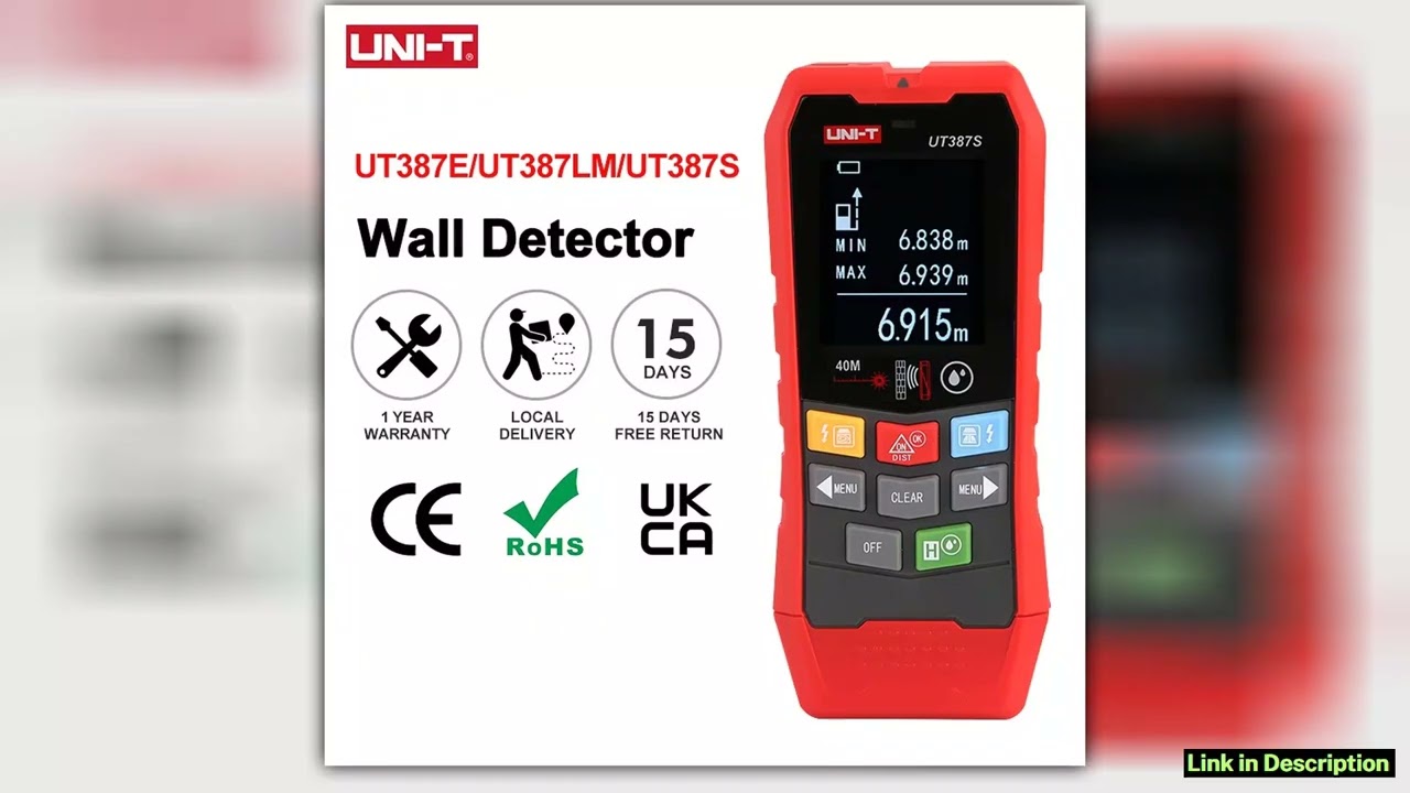 UNIT Wall Scanner UT387E UT387S UT387LM 4 In 1 Metal Detector Wood Stud Finder AC Voltage Live Cabl