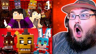 Minecraft FNAF Animated Music Video | SHATTERED SOULS Parts 14 (Afton Family & More) #FNAF REACTION