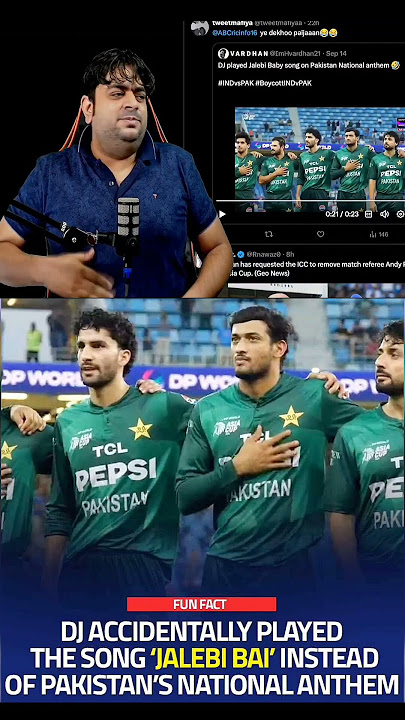 DJ played Jalebi Baby song on Pakistan National anthem 🤣 #indvspak #suryakumaryadav #asiacup2025