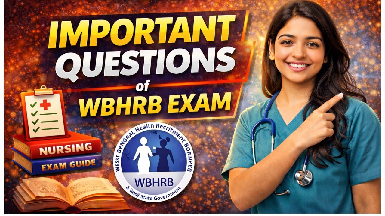 Important question of WBHRB exam | | West Bengal staff nurse requirement #wbhrbexam #nursingquiz 