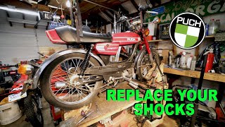 How To Change Or Replace Shocks On A Puch Magnum Moped