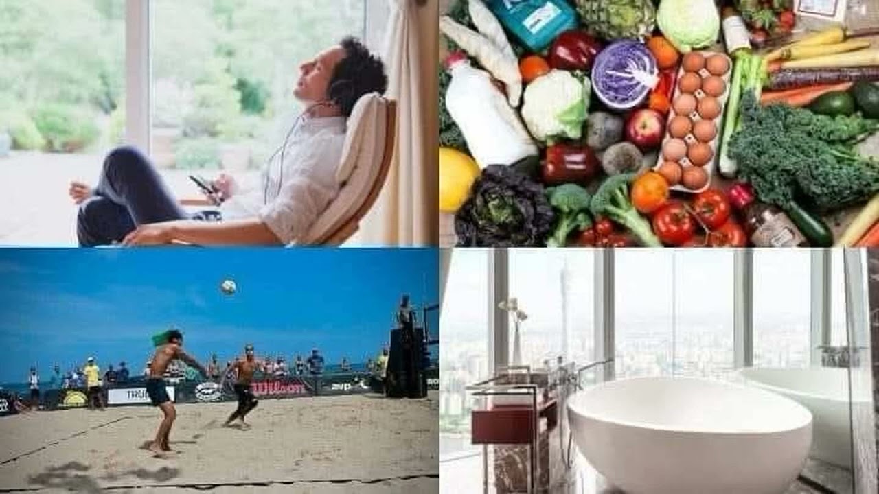 Longevity secret: Warm Bath, Happy Music, Organic Food, Sunbathie.