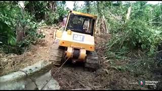 Narik kayu besar pakai BULLDOZER D6G