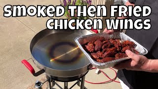 Smoked then Fried Chicken Wings on the Rec Tec 700 & Matador