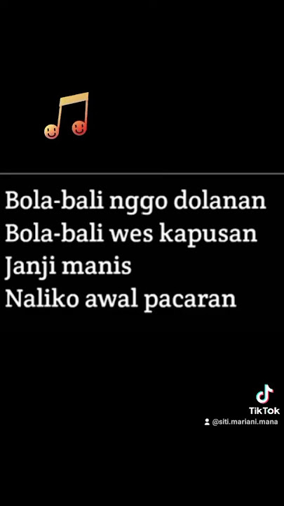 Lagu lirik bolak balik nggo dolanan