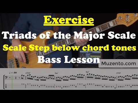 step-below-the-chord-tones-/-triads-of-the-major-scale-/-exercise