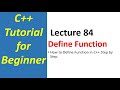 How to Define Function in C++ | Function Definition in C++(Urdu/Hindi) | C++ Tutorial for Beginners
