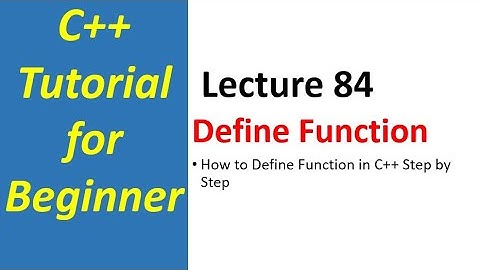 How to Define Function in C++ |  Function Definition in C++(Urdu/Hindi) | C++ Tutorial for Beginners