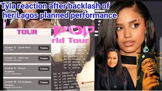 Tyla dramatic reaction after the backlash of her Lagos planned performance. 