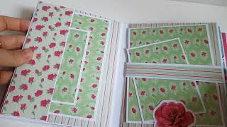 Roses mini album - personalized birthday gift for a girl (album foto cu trandafiri)