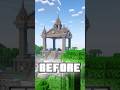 Minecraft temple bases build before and after #minecraftshort #minecraft #shotrs #shotrs
