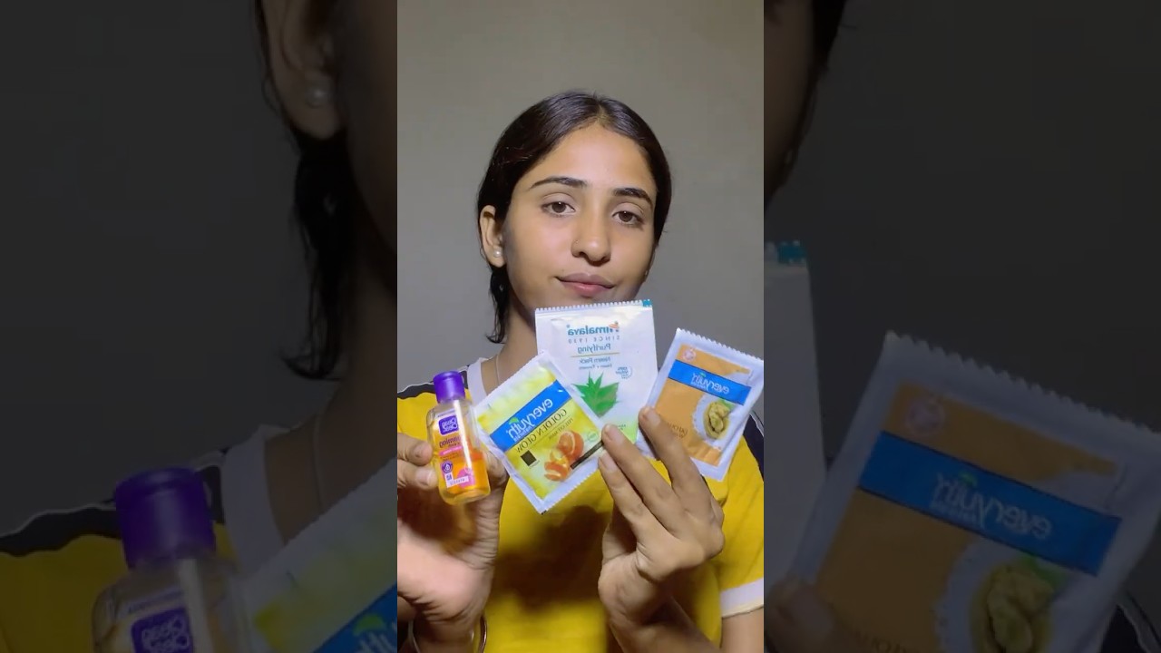 Facial glow in just 10 Rs | Everyuth scrub with golden peel off mask 