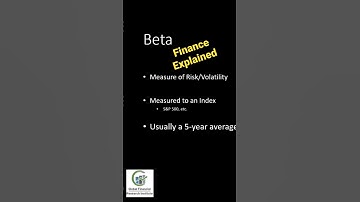 Stock Beta : Finance Explained #shorts #beta #stocks #stocksforbeginners #finance #stockmarket
