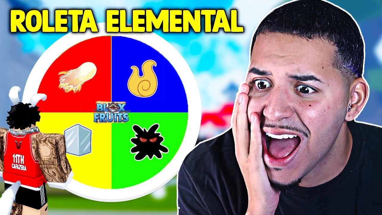 A ROLETA ESCOLHA a FRUTA ELEMENTAL que CAÇO BOUNTY NO BLOX FRUITS 🔥