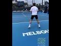 Stan Wawrinka and Novak Djokovic hitting at Melbourne Park - Australian Open Practice (2021)