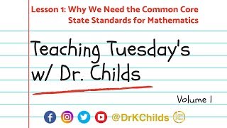Why We Need the "Common Core" State Standards for Mathematics