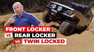 Front Locker vs Rear Locker vs Twin locked Differential  Off Road test comparison