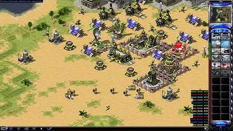 Red Alert 2 (Yuri) | War against Nuclear Missiles (1 v 7 Hard AI with Superweapons)