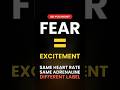 Fear and Excitement Feel Identical to Your Body | #didyouknow #facts #psychology
