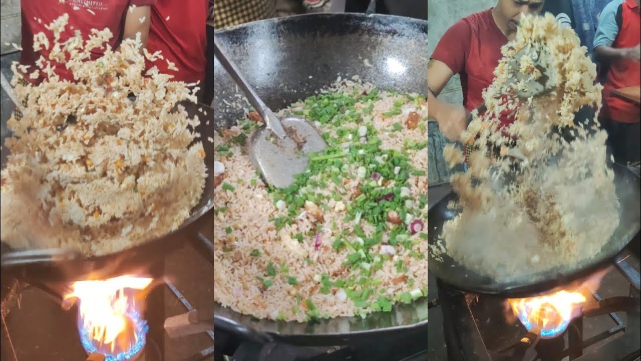 Street Food | Fried Rice | Indian Street Food | Egg Fried Rice ...