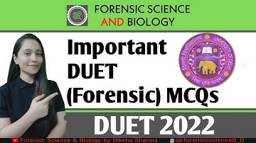 DU MSc Forensic Entrance Exam 2022 || Important Forensic MCQs ||