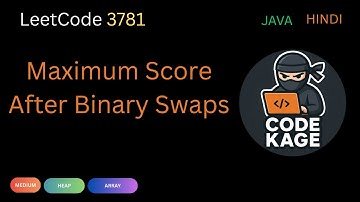 LeetCode 3781 | Maximum Score After Binary Swaps | Heap | Java