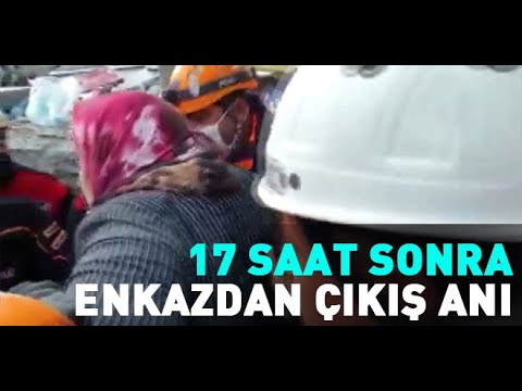 Hülya Özmet'in 17 saat sonra enkazdan çıkış anı