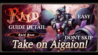 FFbe WOTV - Guide for Aigaion Raid stats team and vid review, you can 2 man this raid