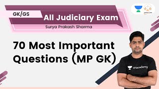 70 Most Important Questions (MP GK) | Surya Prakash Sharma | Judiciary Exam