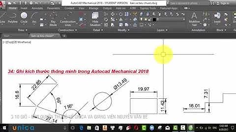 Bài 034 : Ghi kích thước thông minh trong Autocad Mechanical