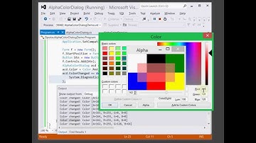 C#  NET Winforms Alpha Color Dialog