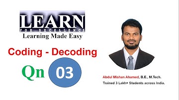 Coding Decoding Question 03 || Placement Specific Questions