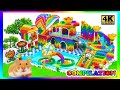 Satisfying Video | Build Amazing Mc Donald&#39;s Restaurant And Flowery Playground Has Rainbow Bridge