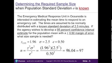 8.2 Required Sample Size for Estimating a Population Mean