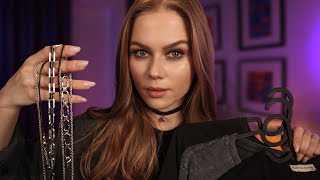 ASMR My Very Sassy Sister Give You a Goth Style (Makeup, Hairstyling, Accessories, T-shirts) EN/RU