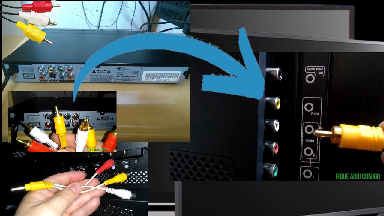 COMO CONECTAR DVD NA TV SEMP TOSHIBA - YouTube