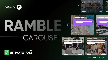 How to Use Ramble Carousel Widget by Ultimate Post Kit
