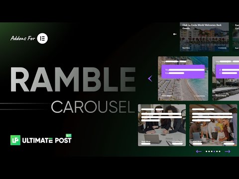 How to Use Ramble Carousel Widget by Ultimate Post Kit