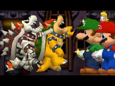 New Super Mario Bros DS All Castles 2 Player 