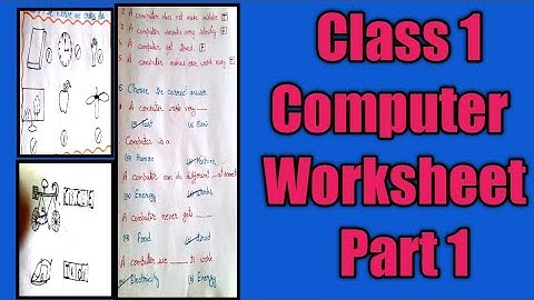 Class 1 Computer worksheet / Computer worksheet for class 1