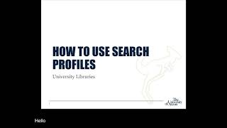 How to Use Search Profiles