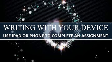 Using your device (phone or iPad) to write on assignment and submit in Schoology. #techhelp #apple