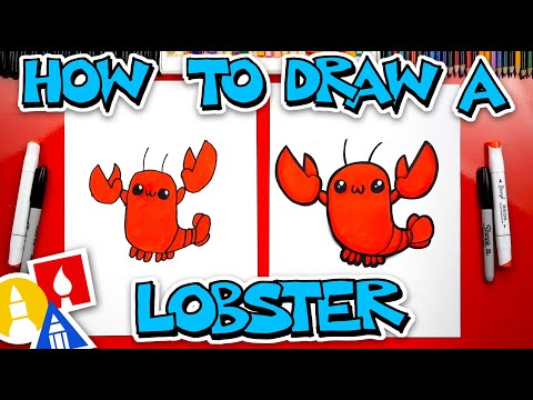 How To Draw A Lobster - Art For Kids Hub -  Art for kids hub, Art for kids,  Drawing for kids