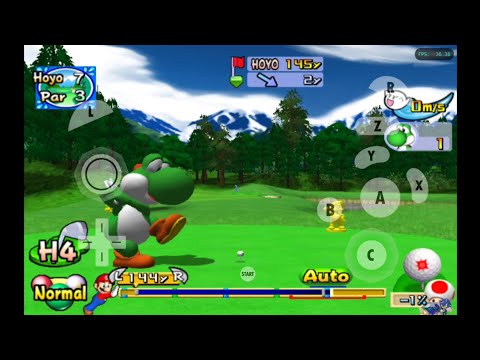 Mario Golf: Toadstool Tour (Dolphin Emulator Android) - Cheep Cheep Falls Hole 7 - Hole In One