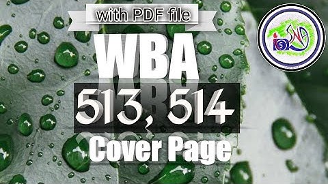 WBA Cover page 513, 514