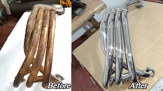 Motorbike Exhaust Manifold Restoration | Suzuki bandit Exhaust Manifold buffing