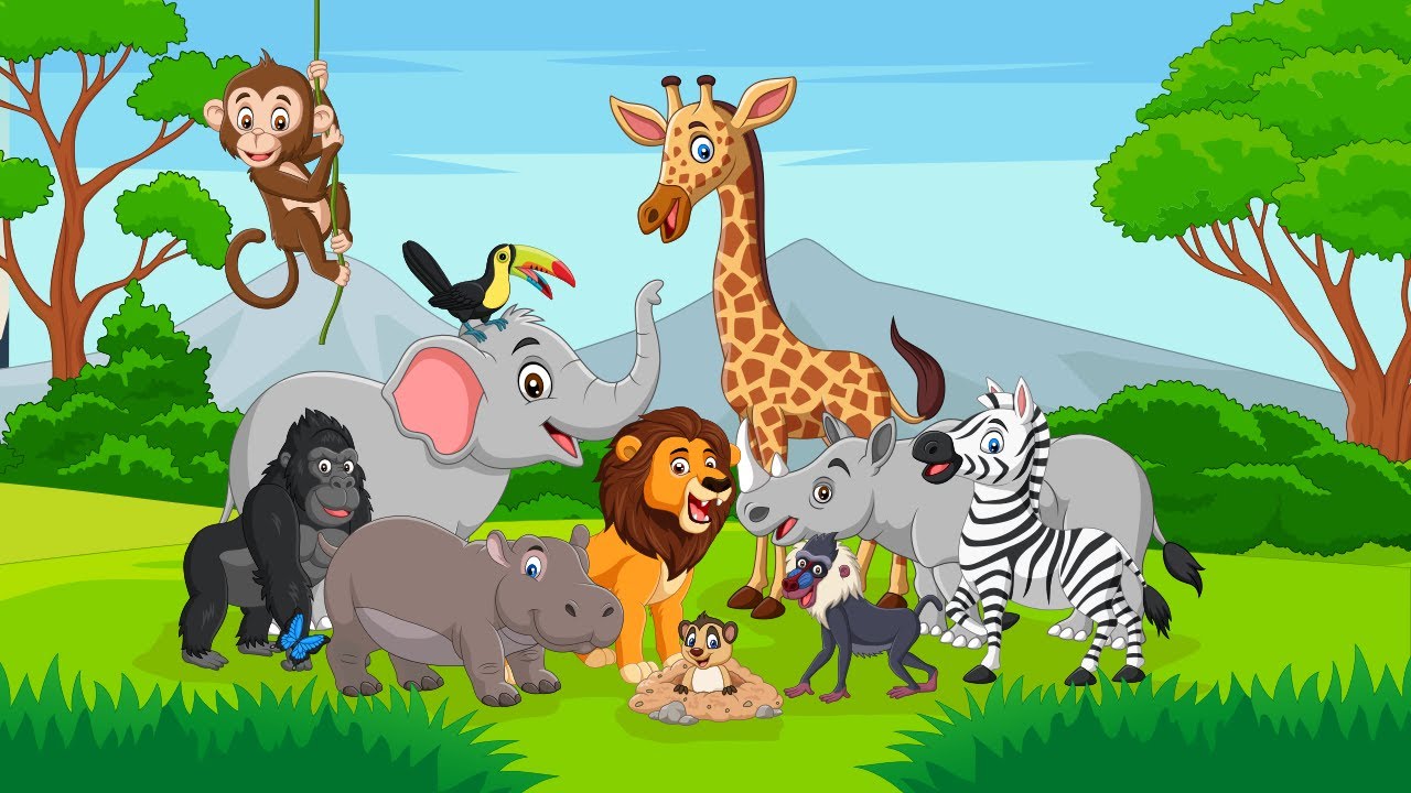 Wild Animals | Kids Vocabulary About Animals | Kindergarten EVS - YouTube