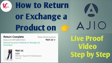 How to Return or Exchange a Product on Ajio | How to Get Refund on Ajio Return Product by Vyas Vatsa