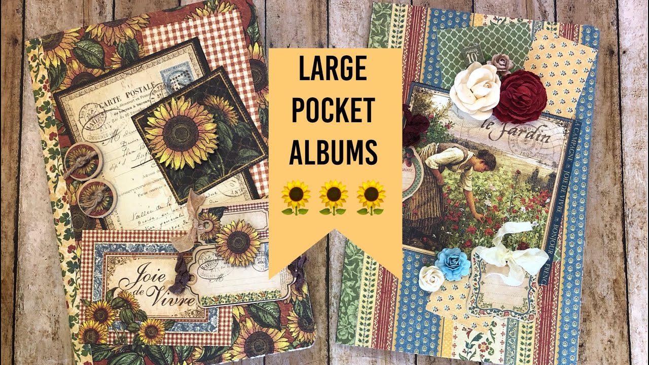 TUTORIAL• Large Pocket Albums  Using 4 sheets of 12x12 paper! 