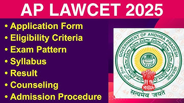 AP LAWCET 2025 - Eligibility Criteria, Exam Date, Application form, Syllabus, Exam Pattern